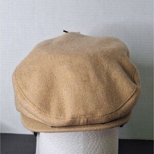 Broner Newsboy Cabbie Hat Mens Medium Wool Blend Earlaps Cap